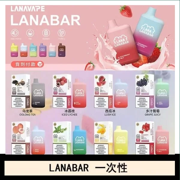 LANA-BAR-1-600x600-1.webp LANA BAR可充电一次性電子煙霧化5000口(3.0%):圖片 1